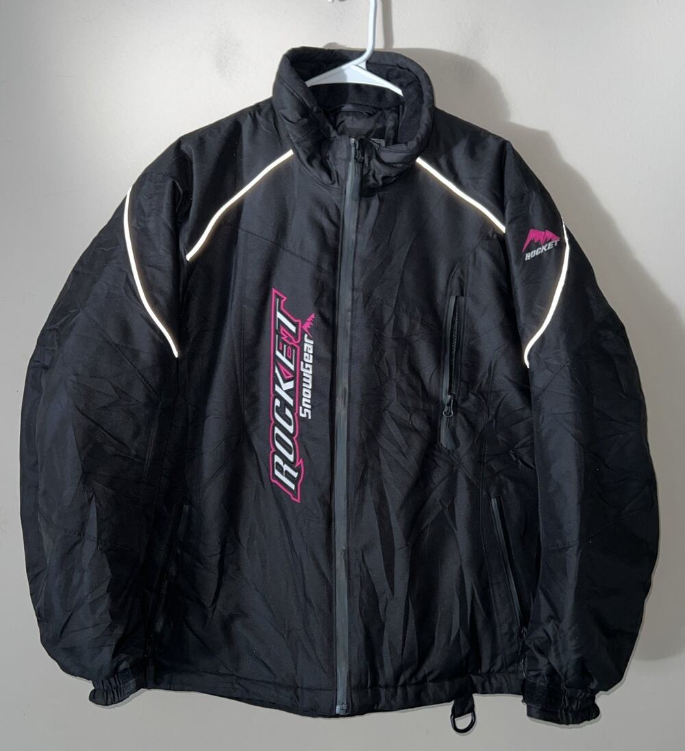 Joe Rocket Snowmobile Jacket Coat Black Pink Women’s Size Large